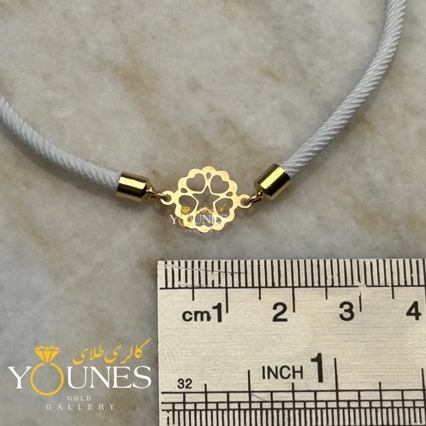 دستبند گرد قلبی طلا لیزری